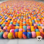 Multicolor Ball Rug-Needle Felt Creation