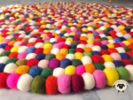 Multicolor Round Rug-Needle Felt Creation