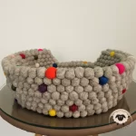 Grey Ball Dog House-Needle Felt Creation