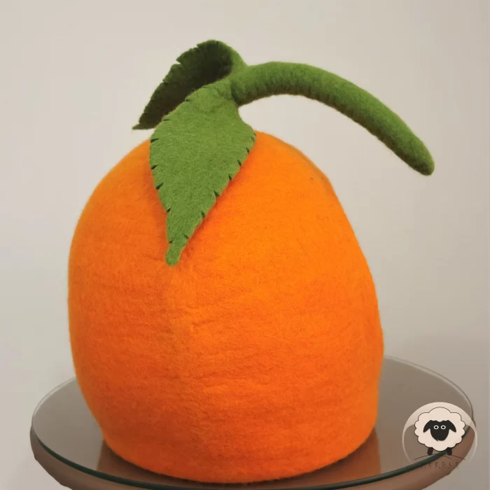 Orange Themed Cat House-Needle Felt Creation