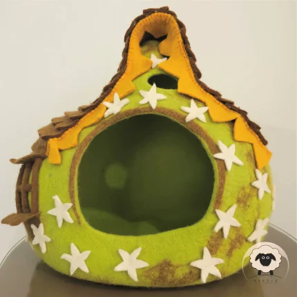 Cosmic Indoor Cat House-Needle Felt Creation