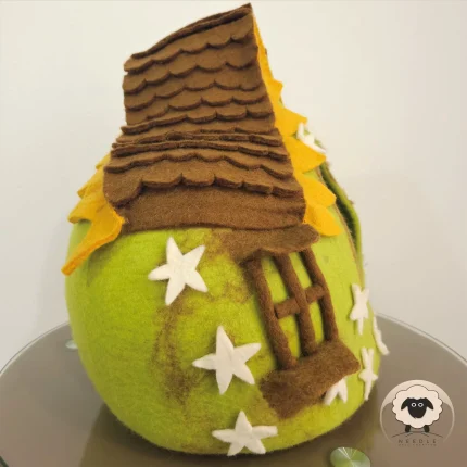 Starry Roof Cat House-Needle Felt Creation