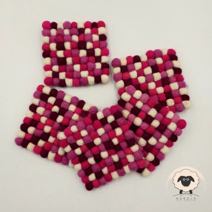 10cm Multicolored Pink Ball Coaster-NFC