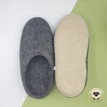 Black Felt Slippers | Handmade Felted Wool Slippers - Needle Felt Creation
