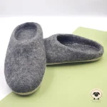 Black Felt Slippers | Handmade Felted Wool Slippers - Needle Felt Creation