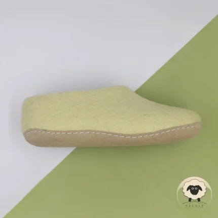 Light Green Handmade Wool Felt Boots for Winter