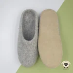 Gray Felt Slippers - Needle Felt Creation