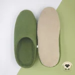 Green Felt Slippers - Needle Felt Creation