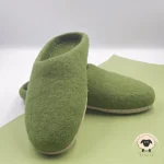 Green Felt Slippers - Needle Felt Creation