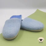 Sky Blue Felt Slippers | Handmade Felted Wool Slippers - Image 4