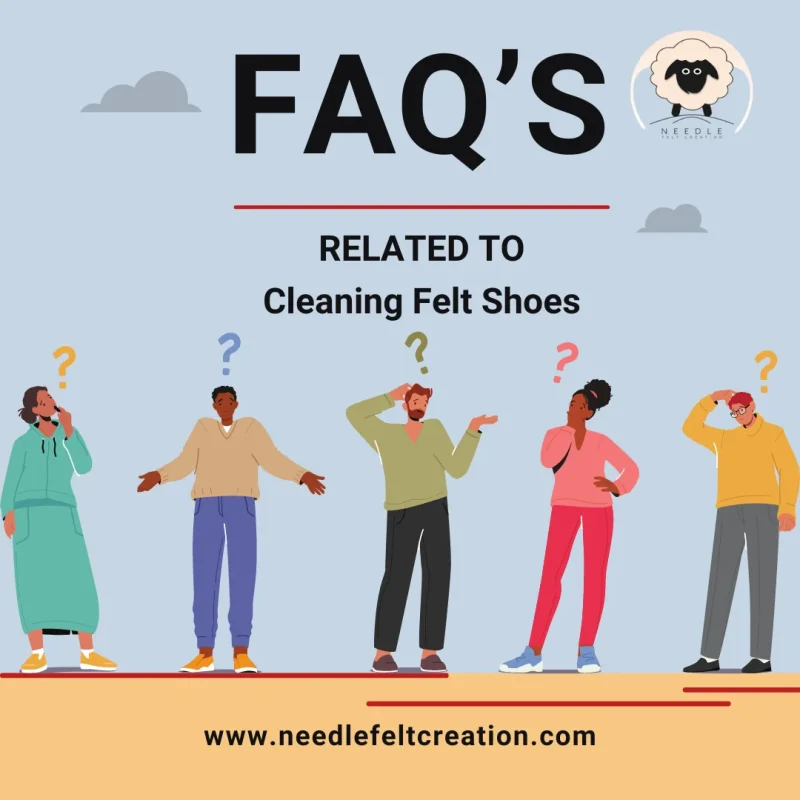 a group of people with questions about felt shos cleaning