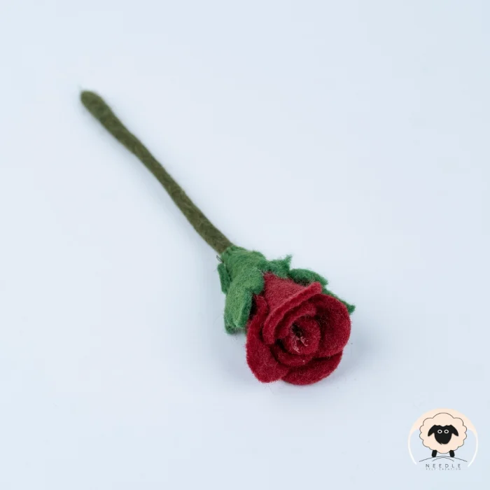 red rose felt flowers-Needle Felt Creation