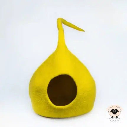 Yellow Felt Cat House | Wholesale Felt Cat Caves