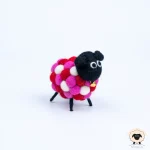 Colorful Felt Ball Sheep, Felt Animal Figurine - Needle Felt Creation