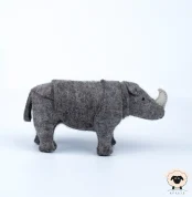 Brown Felt Rhinoceros Side