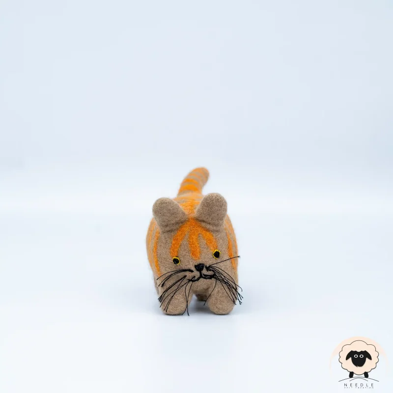 Orange Felt Cat Front
