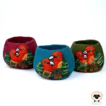 Lovebirds Felt Baskets Collection - Needle Felt Creation