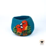 Lovebirds Felt Baskets | Handmade Felt Basket Collection - Image 2