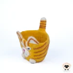 Orange Cat Felt Basket | Wholesale Color Collection - Image 2