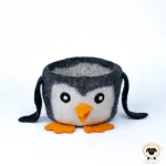 Penguin Felt Storage Basket | Felt Animal Basket - Image 2