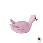 Pink Swan Felt Basket | Handcrafted Felt Basket - Image 2