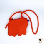 cow felt hand bag