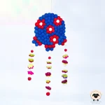 floral garland felt mobile hanging