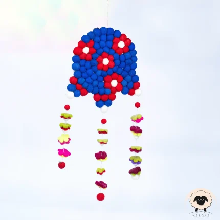 floral garland felt mobile hanging