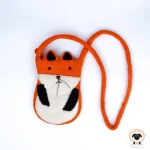 fox felt hand bag