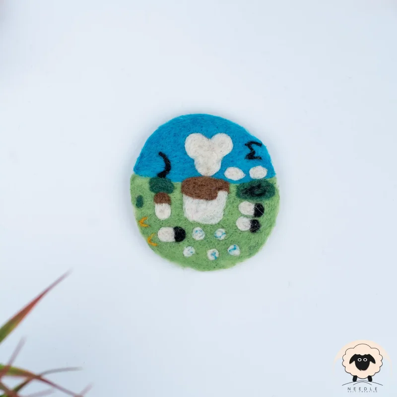 Can You Wash Felt? If So, How To Wash Felt? | Needle Felt Creation nature scene cup coaster