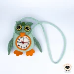 owl clock hand bag