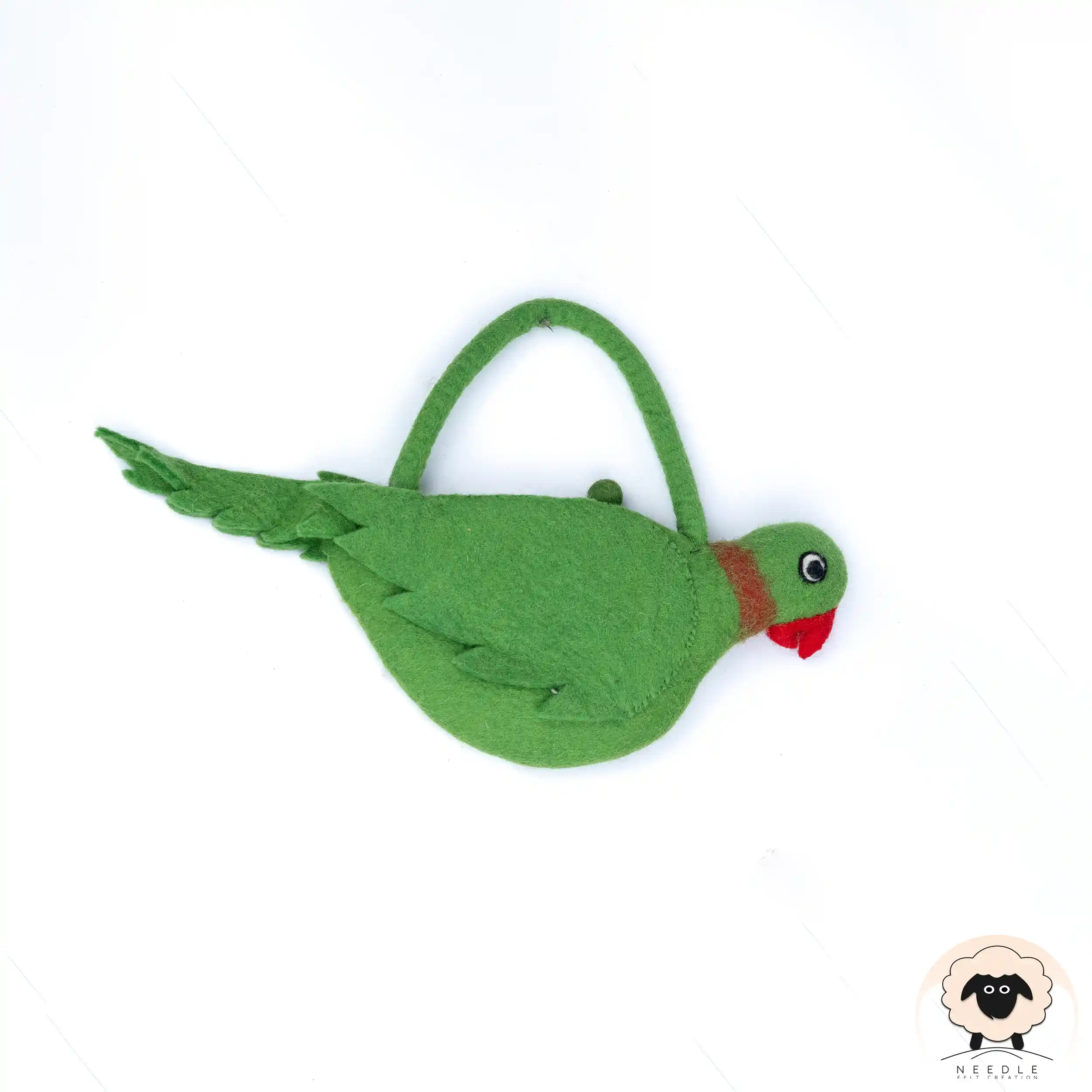 parrot felt hand bag