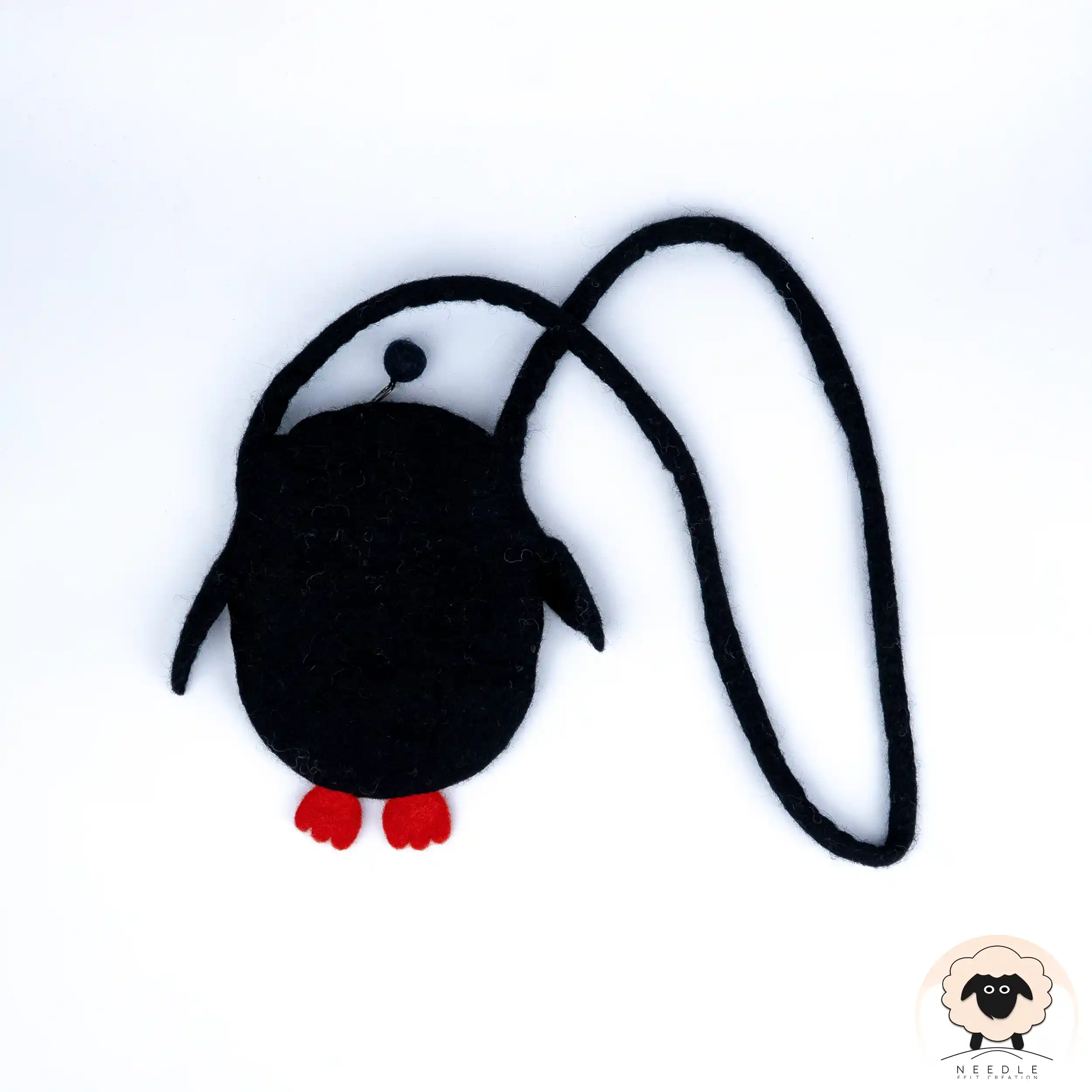 penguin felt hand bag