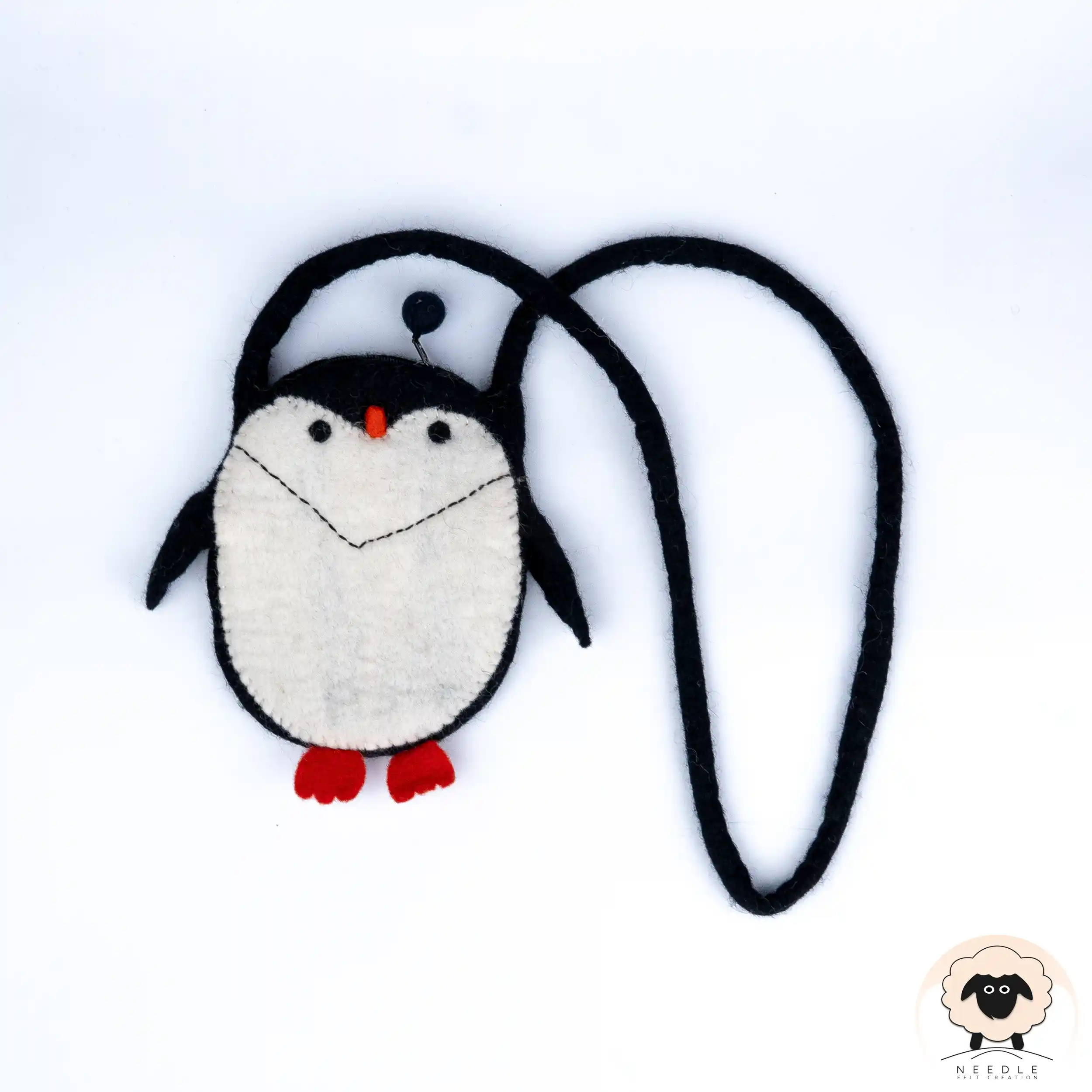 penguin felt hand bag