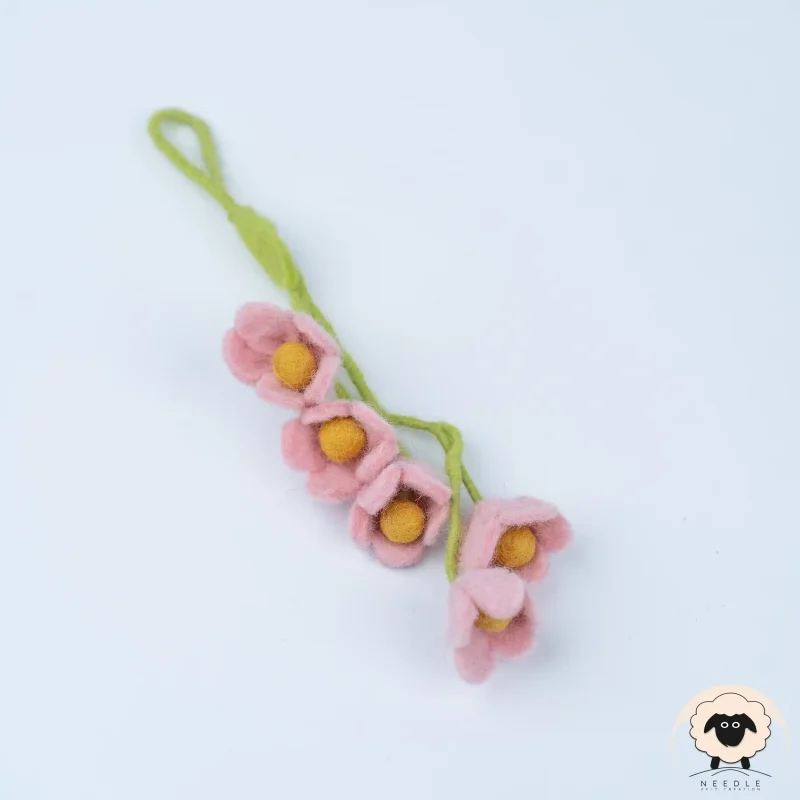 pink lavender felt flower