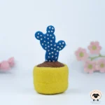 Potted Blue Cactus | Wholesale Felt Flower - Image 2