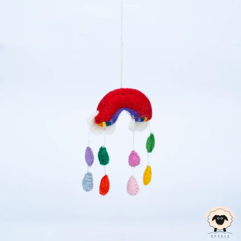Needle Felt Creation - Largest Felt Products Manufacturer, Wholesaler & Supplier in Nepal - Home Page | Needle Felt Creation rainbow cloud felt mobile hanging 2 1