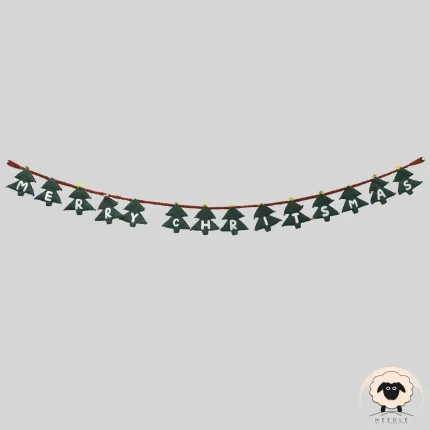 christmas tree felt garland