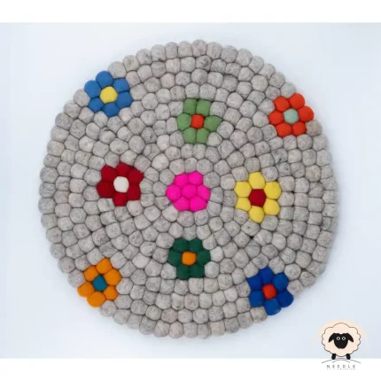 flower felt ball chairpad