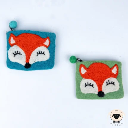 fox felt purse