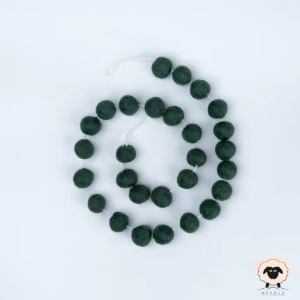 green felt ball garland