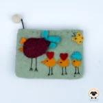hen chicks felt purse