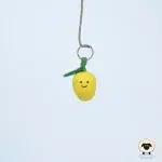 lemon felt keychain