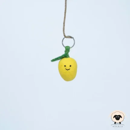 lemon felt keychain