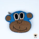 monkey felt purse