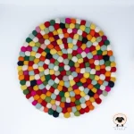 multi-color felt ball chairpad