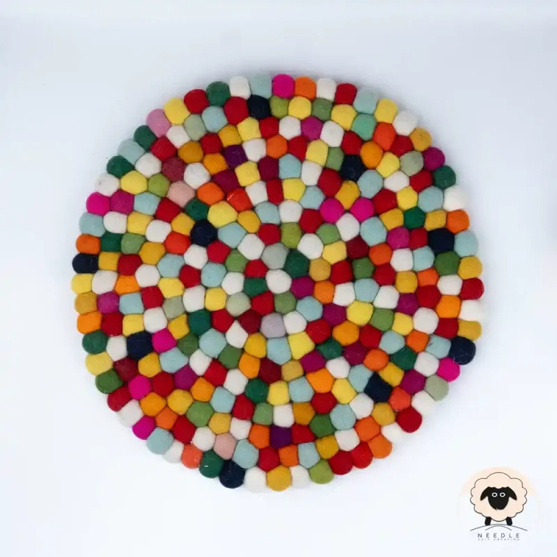 Can You Wash Felt? If So, How To Wash Felt? | Needle Felt Creation multi-color felt ball chairpad