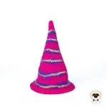 pink striped felt witch hat