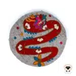red dragon felt cushion