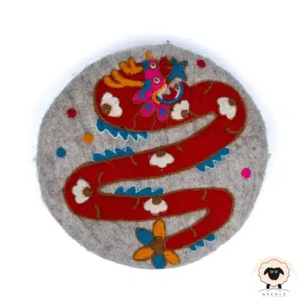 red dragon felt cushion